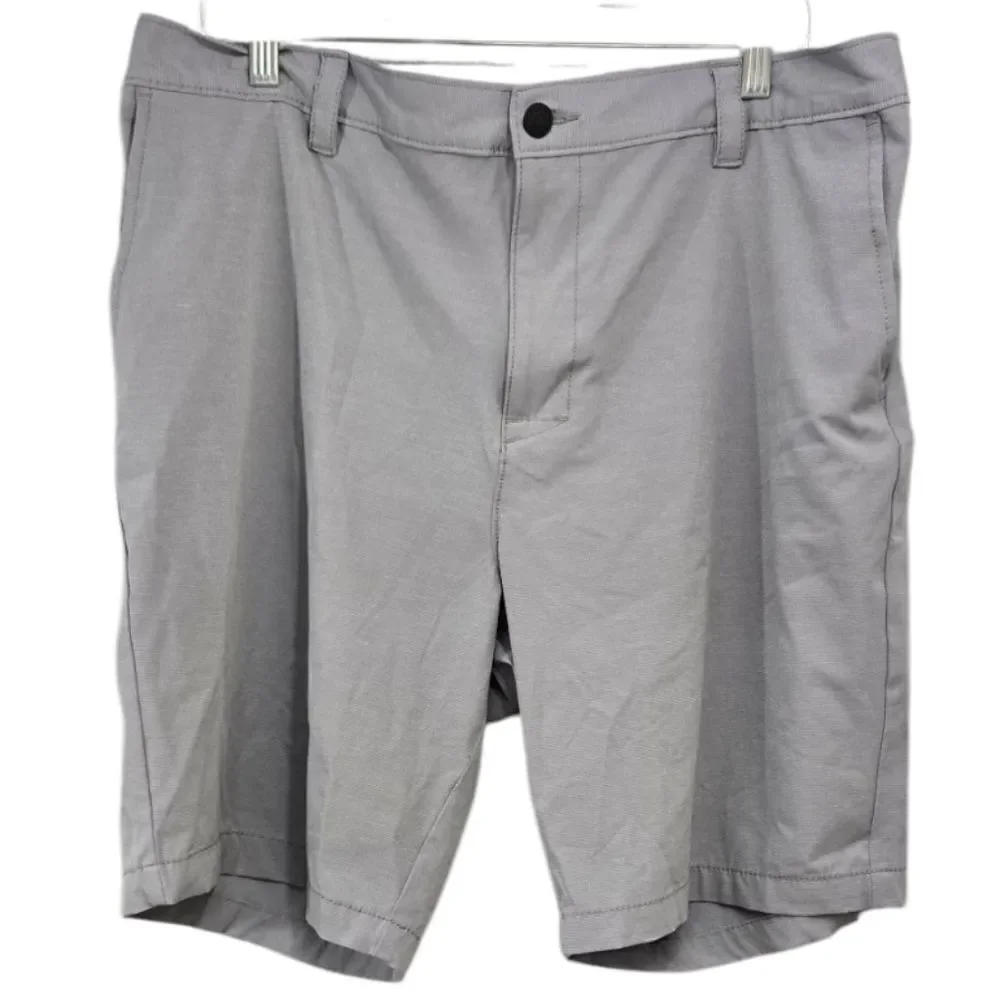 Banana Republic Men's 38 Flat Front Short Gray Comfort Stretch Active Casual